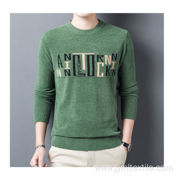 Jacquard Knit Mens Pull Over Sweater